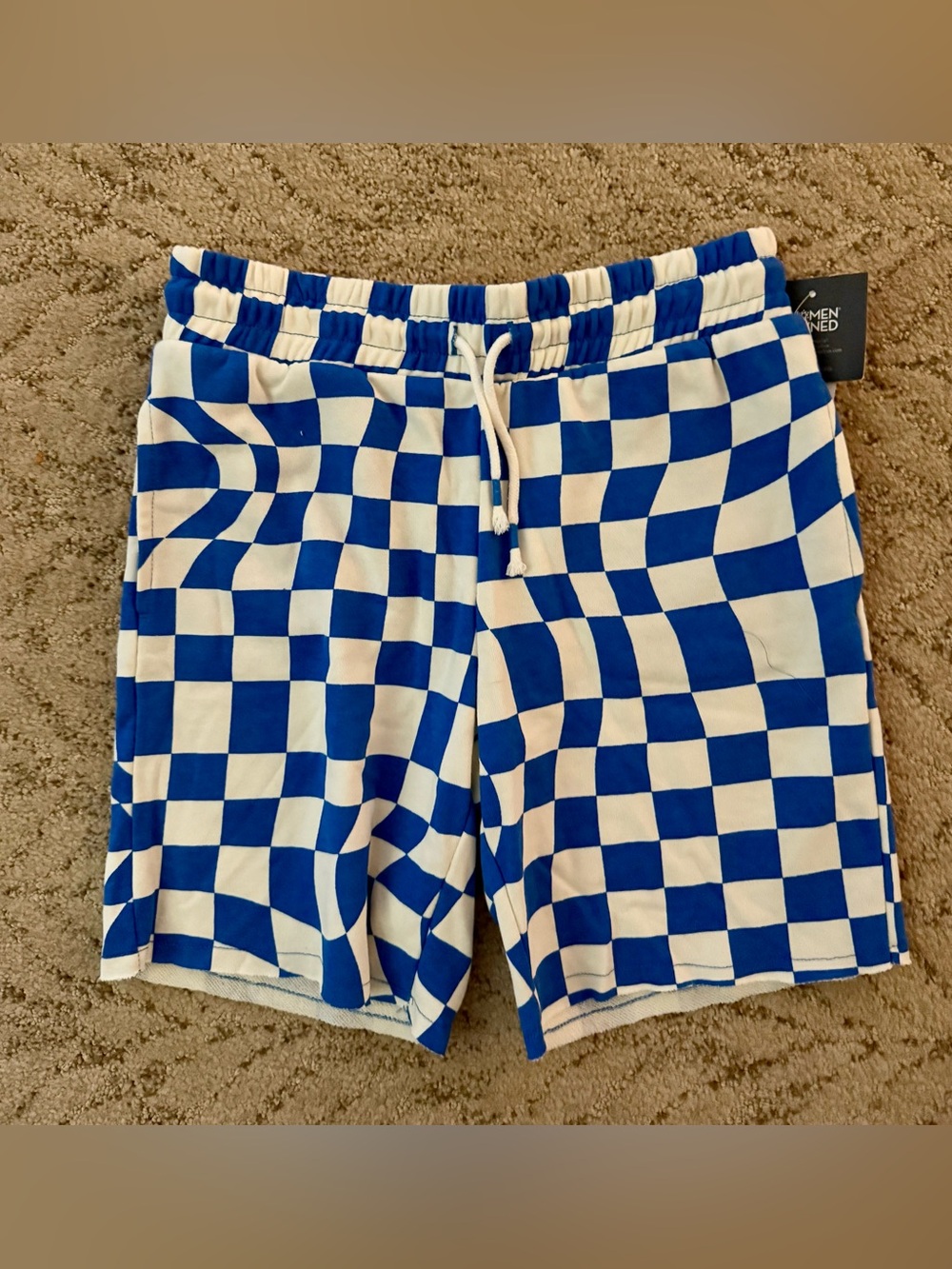 Grayson Threads Blue and White Checkered Athletic Shorts